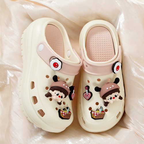 2025新款洞洞鞋女外穿沙灘可愛厚底兩穿踩屎感辦公室包頭韓版涼拖 2025新款洞洞鞋女外穿沙灘可愛厚底兩穿踩屎感辦公室包頭韓版涼拖