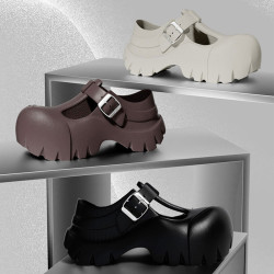 機甲瑪麗洞洞鞋女厚底夏季學生小香風涼鞋增高百搭戶外沙灘鞋外穿