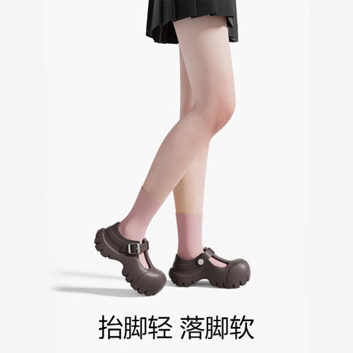 機甲瑪麗洞洞鞋女厚底夏季學生小香風涼鞋增高百搭戶外沙灘鞋外穿 機甲瑪麗洞洞鞋女厚底夏季學生小香風涼鞋增高百搭戶外沙灘鞋外穿