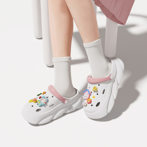 爆款女士夏季厚底增高洞洞鞋鞋墊可拆卸可愛卡通外穿軟底涼鞋 爆款女士夏季厚底增高洞洞鞋鞋墊可拆卸可愛卡通外穿軟底涼鞋