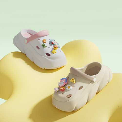 爆款女士夏季厚底增高洞洞鞋鞋墊可拆卸可愛卡通外穿軟底涼鞋 爆款女士夏季厚底增高洞洞鞋鞋墊可拆卸可愛卡通外穿軟底涼鞋