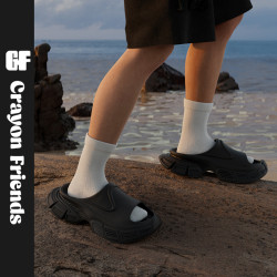 厚底老爹拖鞋男2024新款夏季外穿潮牌戶外出耐磨涼拖鞋運動一字拖