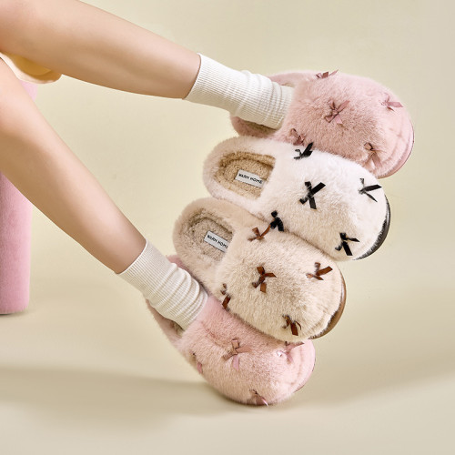 毛絨棉拖鞋女冬天室內家用厚底毛拖鞋秋冬季居家棉拖保暖家居拖鞋