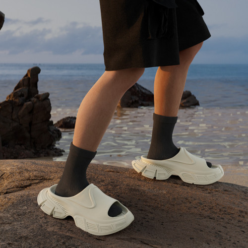 老爹運動拖鞋男士夏季2024新款高彈減震休閒戶外穿涼拖鞋厚底涼拖