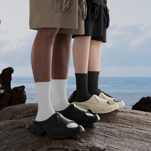 老爹運動拖鞋男士夏季2024新款高彈減震休閒戶外穿涼拖鞋厚底涼拖