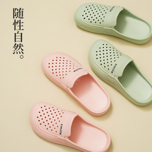 夏季涼拖鞋EVA女包頭系帶外穿縷空沙灘鞋洞洞鞋甜美平底拖鞋 夏季涼拖鞋EVA女包頭系帶外穿縷空沙灘鞋洞洞鞋甜美平底拖鞋