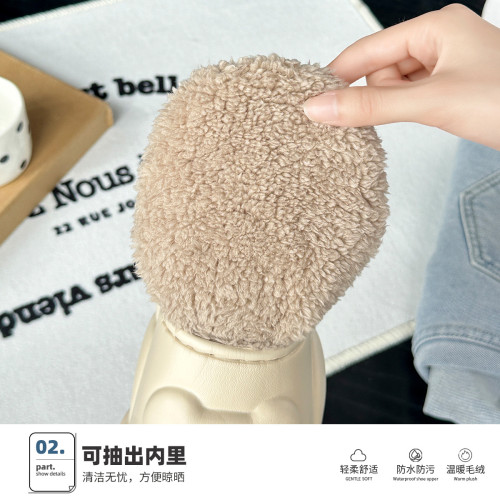 防水棉拖鞋女冬季新款加絨保暖防滑室內居家用厚底棉鞋外穿男 防水棉拖鞋女冬季新款加絨保暖防滑室內居家用厚底棉鞋外穿男