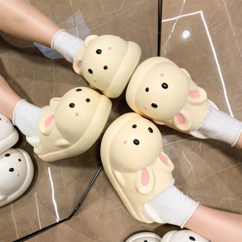棉拖鞋女冬季外穿包跟防水室內家居防滑可愛中大女童厚底保暖棉鞋