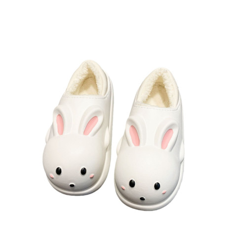 棉拖鞋女冬季外穿包跟防水室內家居防滑可愛中大女童厚底保暖棉鞋