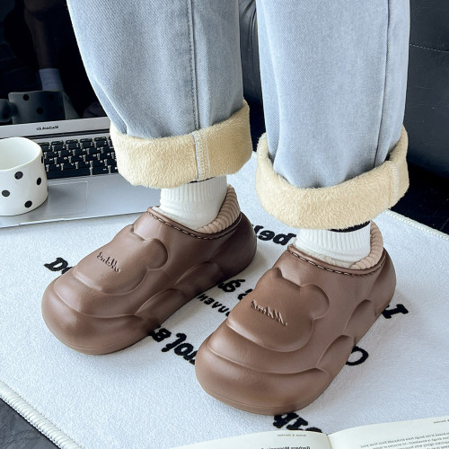 防水棉拖鞋女冬季新款加絨保暖防滑室內居家用厚底棉鞋外穿男 防水棉拖鞋女冬季新款加絨保暖防滑室內居家用厚底棉鞋外穿男