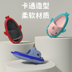 踩屎感鯊魚拖鞋男士夏季室內居家居防滑厚底高級感軟底外穿涼拖女