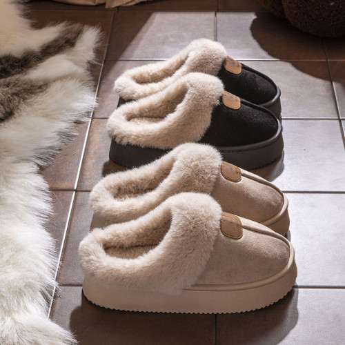 厚底毛毛拖鞋女2024新款加絨保暖桑坡村包頭星拖懶人一腳蹬棉拖鞋 厚底毛毛拖鞋女2024新款加絨保暖桑坡村包頭星拖懶人一腳蹬棉拖鞋