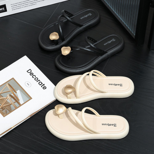 2024年新款超火套趾涼拖鞋女外穿百搭平底夏季拖鞋韓系休閒沙灘鞋