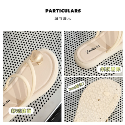 2024年新款超火套趾涼拖鞋女外穿百搭平底夏季拖鞋韓系休閒沙灘鞋