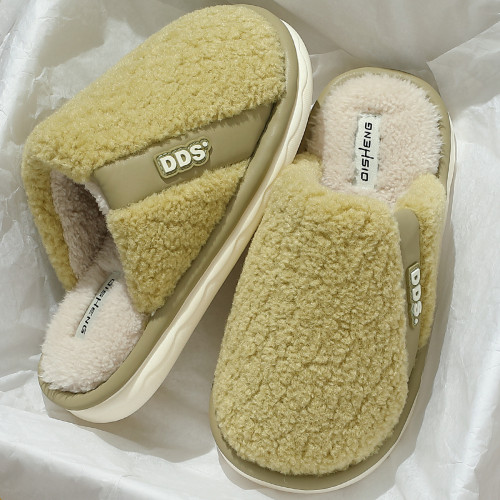 情侶棉拖鞋女冬季室內防滑軟底家居家用厚底外穿毛絨簡約拖鞋男冬 情侶棉拖鞋女冬季室內防滑軟底家居家用厚底外穿毛絨簡約拖鞋男冬