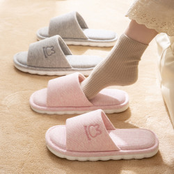 亞麻拖鞋女士秋冬新款室內家居靜音居家用四季棉麻布拖鞋男士春夏