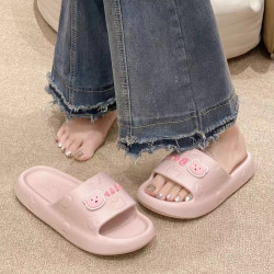 踩屎感涼拖鞋女款夏季可愛小熊室內家居洗澡浴室外穿EVA防滑拖鞋