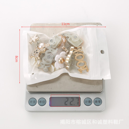 新款洞洞鞋DIY配飾鞋面配件水鑽珍珠鞋花可拆卸小熊鞋面裝飾配件