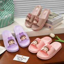EVA拖鞋時尚休閒卡通簡約風居家拖女士拖鞋室內防滑浴室洗澡宿舍