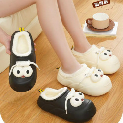 2024新款秋冬季耐穿踩屎感棉拖鞋女款加絨保暖可愛