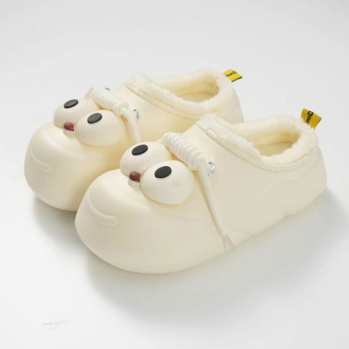 2024新款秋冬季耐穿踩屎感棉拖鞋女款加絨保暖可愛