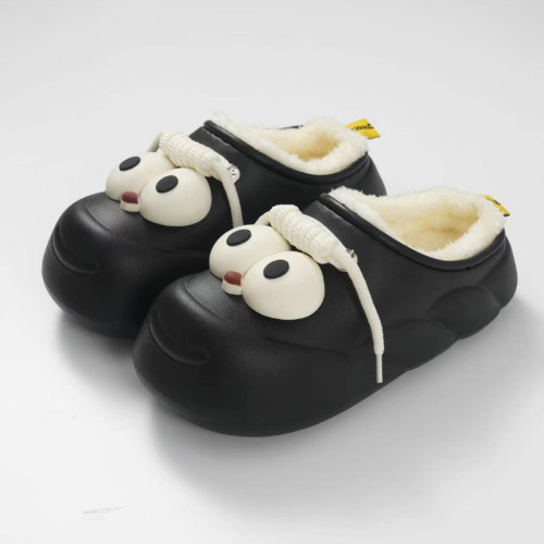 2024新款秋冬季耐穿踩屎感棉拖鞋女款加絨保暖可愛