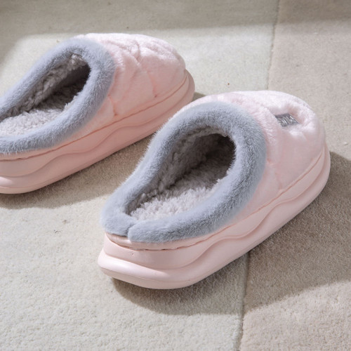 男士棉拖鞋秋冬季家用厚底踩屎感室內情侶家居保暖毛毛絨拖鞋女款