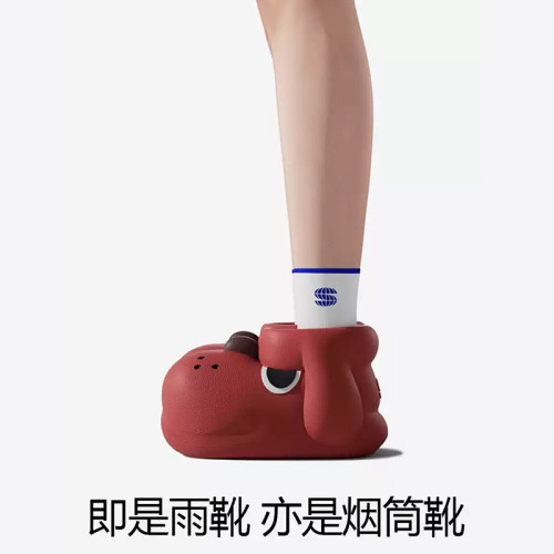 chikoku小狗雨靴女可愛戶外穿不滑舒適厚底溯谿短靴防水拖鞋女款 chikoku小狗雨靴女可愛戶外穿不滑舒適厚底溯谿短靴防水拖鞋女款