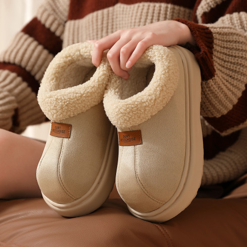 2024新款低幫棉鞋女士秋冬季外穿簡約百搭絨面全包保暖毛絨棉靴女