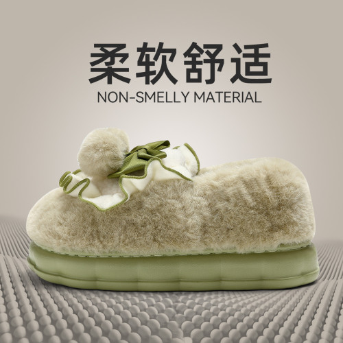 蝴蝶結棉拖鞋女士冬季2024新款室內家居防滑加絨加厚毛毛棉鞋男冬 蝴蝶結棉拖鞋女士冬季2024新款室內家居防滑加絨加厚毛毛棉鞋男冬