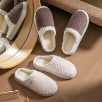 棉拖鞋女冬季家居室內毛絨保暖情侶拖鞋秋冬天男士包頭設計防滑