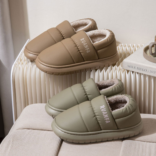 防水棉拖鞋女冬季新款外穿加絨厚底居家室內防滑保暖情侶棉鞋男士 防水棉拖鞋女冬季新款外穿加絨厚底居家室內防滑保暖情侶棉鞋男士