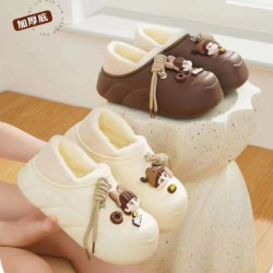 冬季軟底卡通防水棉拖鞋EVA加絨保暖881-5娃娃款加厚保暖