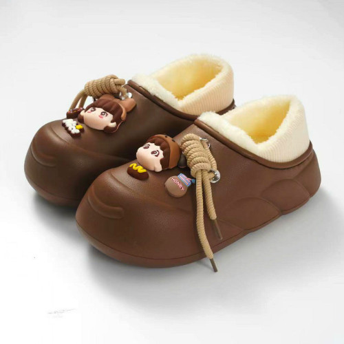 冬季軟底卡通防水棉拖鞋EVA加絨保暖881-5娃娃款加厚保暖 冬季軟底卡通防水棉拖鞋EVA加絨保暖881-5娃娃款加厚保暖