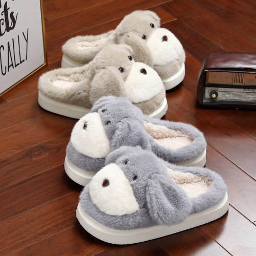 棉拖鞋秋冬季室內防滑可愛棉拖女毛毛拖鞋居家用保暖冬天保暖拖鞋