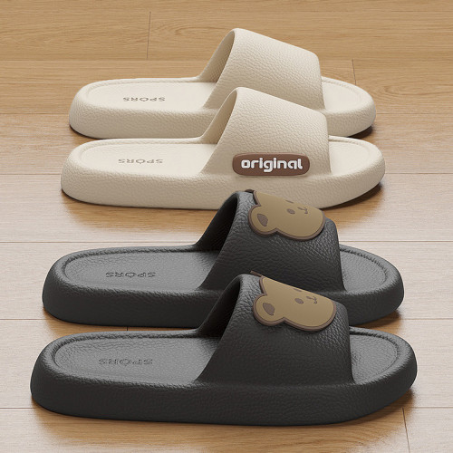 新款居家涼拖鞋家用防滑拖鞋女夏季情侶外穿可愛浴室簡約防滑拖鞋