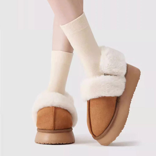 兩穿雪地靴女冬季厚底百搭外穿毛毛棉拖鞋居家居保暖新款棉鞋女生 兩穿雪地靴女冬季厚底百搭外穿毛毛棉拖鞋居家居保暖新款棉鞋女生