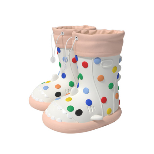 新款秋冬季束口加絨彩虹豆內裡可拆卸男女童鯊魚防水四季可穿雨靴 新款秋冬季束口加絨彩虹豆內裡可拆卸男女童鯊魚防水四季可穿雨靴