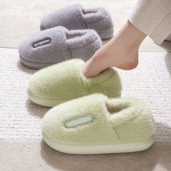 包跟棉拖鞋女冬季新款室內情侶家居保暖防滑厚底加絨外穿棉鞋男士