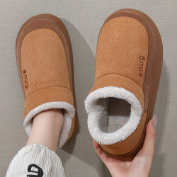 冬天保暖棉拖鞋女室內家居家用毛絨2024新款外穿防滑棉拖鞋男款冬