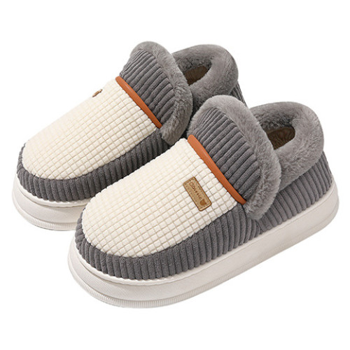 包跟棉拖鞋冬季女大碼厚底毛絨保暖男士條紋家居家用棉鞋男冬 包跟棉拖鞋冬季女大碼厚底毛絨保暖男士條紋家居家用棉鞋男冬