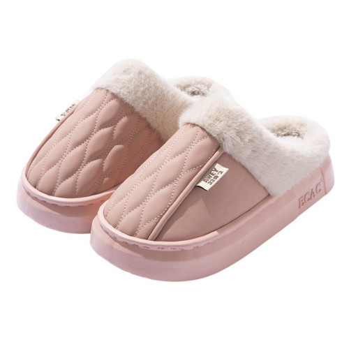 防水棉拖鞋女士冬季居家室內加絨保暖情侶外穿新款厚底毛毛拖鞋男 防水棉拖鞋女士冬季居家室內加絨保暖情侶外穿新款厚底毛毛拖鞋男