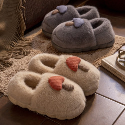 棉拖鞋女士冬季包跟保暖家居室內厚底可愛月子加絨情侶外穿棉鞋男