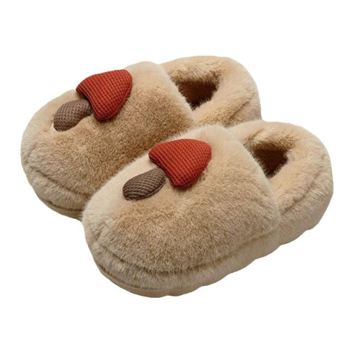 棉拖鞋女士冬季包跟保暖家居室內厚底可愛月子加絨情侶外穿棉鞋男 棉拖鞋女士冬季包跟保暖家居室內厚底可愛月子加絨情侶外穿棉鞋男