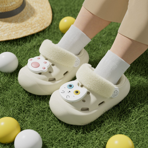 男童棉拖鞋兒童秋冬包跟新款室內女孩中小童親子家居加絨拖鞋兩穿