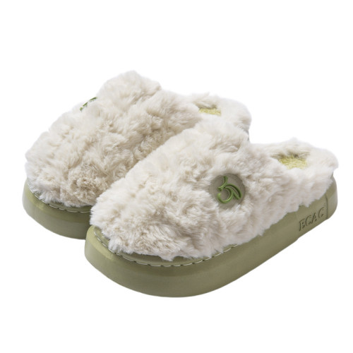 踩屎感棉拖鞋女秋冬季新款室內家用地板防滑情侶加絨厚底棉拖男士