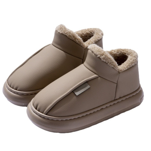 男士棉鞋秋冬季新款家用室內厚底加絨保暖PU防水包跟棉拖鞋女外穿 男士棉鞋秋冬季新款家用室內厚底加絨保暖PU防水包跟棉拖鞋女外穿