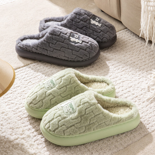 棉拖鞋女士秋冬季加絨保暖2024新款家居室內厚底防滑情侶棉拖鞋男 棉拖鞋女士秋冬季加絨保暖2024新款家居室內厚底防滑情侶棉拖鞋男