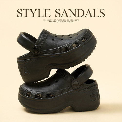 踩屎感洞洞鞋女士拖鞋夏季包頭鞋帶跟外穿女生沙灘鞋eva涼鞋 踩屎感洞洞鞋女士拖鞋夏季包頭鞋帶跟外穿女生沙灘鞋eva涼鞋