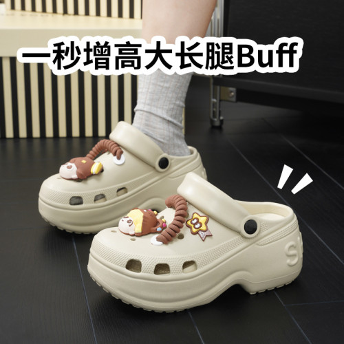 ShuTa厚底增高洞洞鞋CROSS新款人氣外穿辦公室防滑透氣包頭鞋女夏 ShuTa厚底增高洞洞鞋CROSS新款人氣外穿辦公室防滑透氣包頭鞋女夏